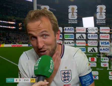 Harry Kane losing his voice on the BBC following England’s victory over Mexico