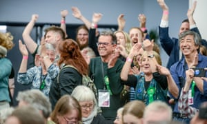 Green party supporters in Brighton