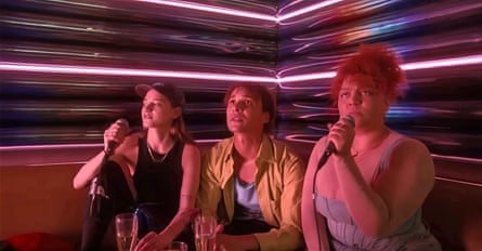 Out for fun …… from left, Karyna Khymchuk, Dillane and Shonagh Marie in Urchin.