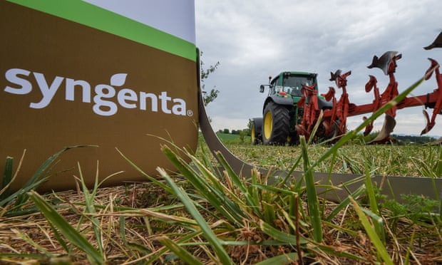 The Syngenta logo on a farm