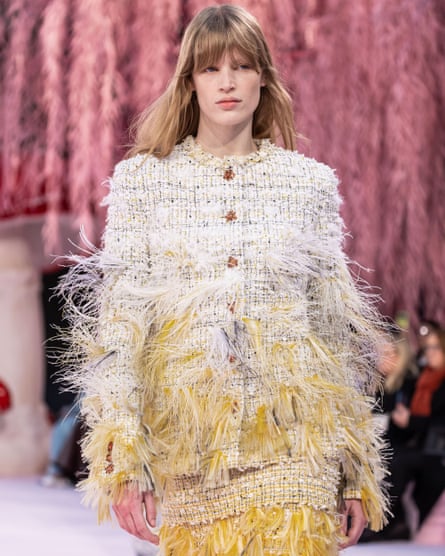 A model wearing a Chanel design