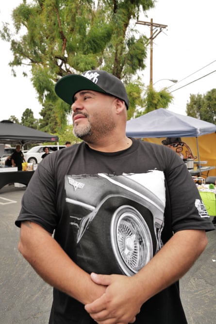 Large dipper, boxing and bikers in LA: Wembley to Soweto initiative 2022 – photograph essay | Pictures 18 If the Cap Fits – low-rider enthusiast at Hope Park, Los Angeles