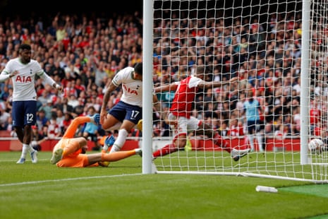 Jesus pounces to give the Gunners the lead.