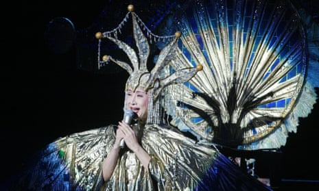 ‘Last boss’ … enka star Sachiko Kobayashi performing in Tapei in 2010.