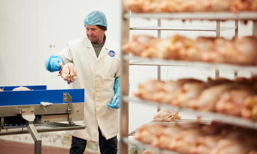 Poultry processing workers at Bailey Turkeys based in Knutsford, Cheshire.