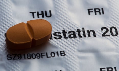 A statin tablet and blister pack