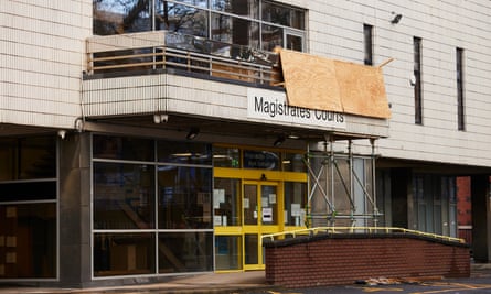 Entrance to the closed Preston magistrates court
