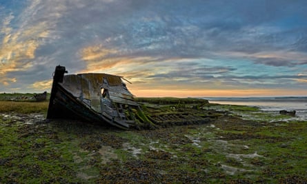 A derelict boat on the Hoo peninsula.