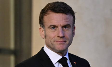 French president Emmanuel Macron at the Élysée Palace in Paris, France.