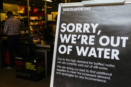 No water for sale at this branch of Woolworths in Cape Town.
