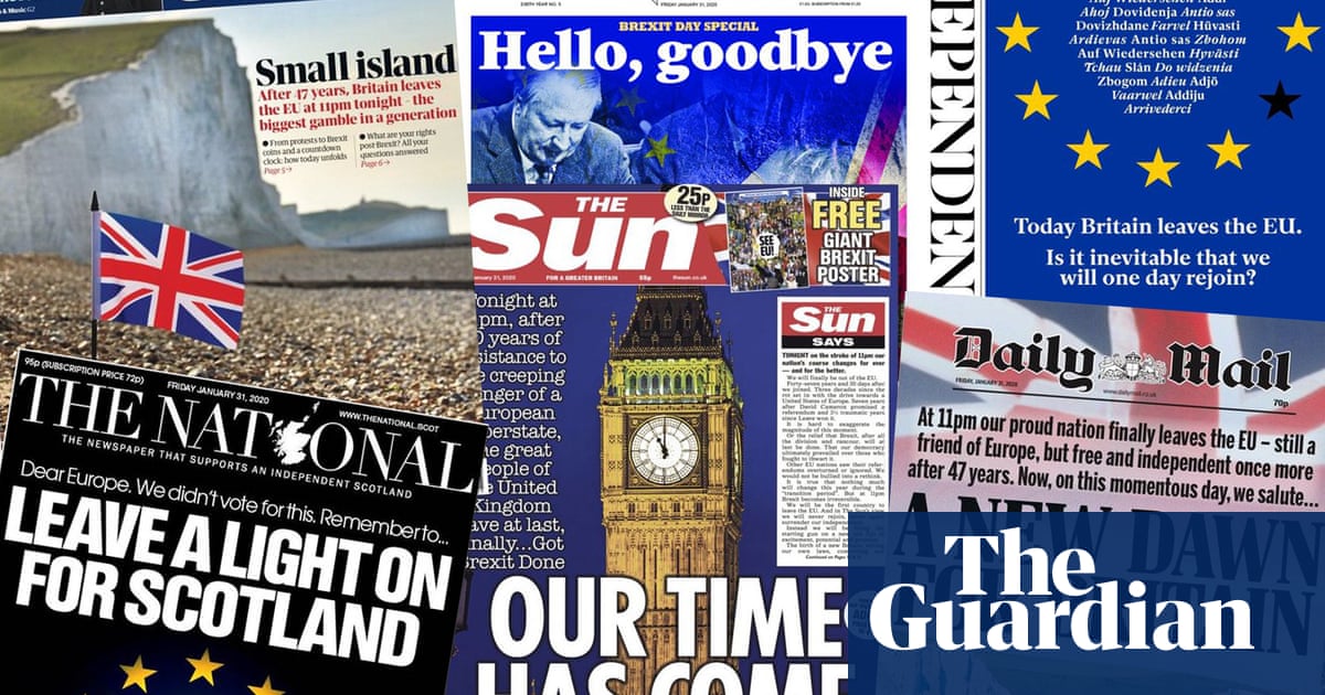 Leap into the unknown: what the papers say about Brexit day