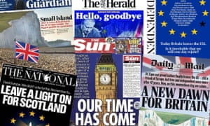 The British papers on Friday as the country prepares to leave the EU