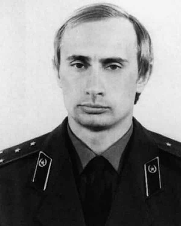 A young Vladimir Putin in a KGB uniform, circa 1980.
