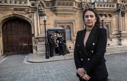 Shaista Gohir standing outside parliament. Shaista Gohir standing outside parliament.