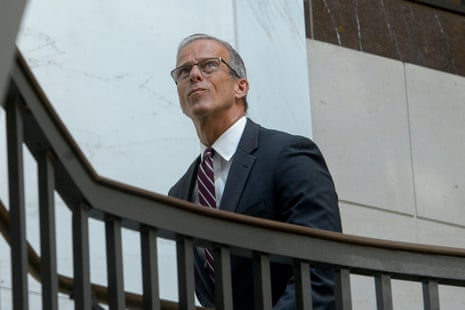 John Thune walking up stairs