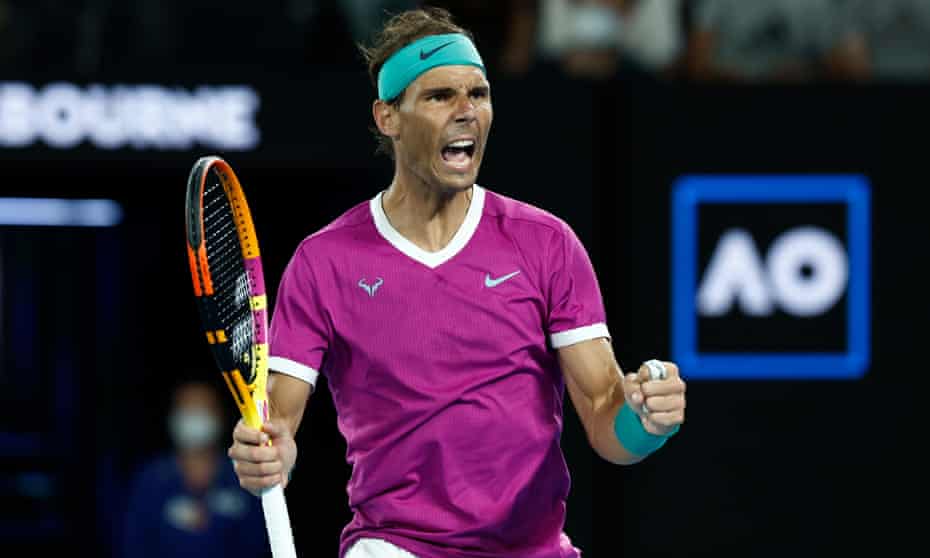 Rafael Nadal continued his pursuit of a record-breaking 21st grand slam title with victory over Matteo Berrettini in the Australian Open semi-final.