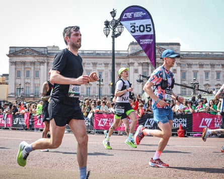 Charlie Allenby running the London Marathon