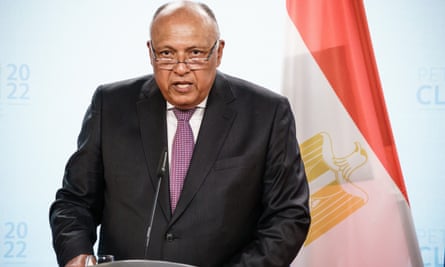 The Egyptian foreign minister, Sameh Shoukry