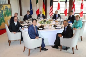 The working lunch meeting at the Shima Kanko hotel in Shima.