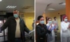 Taxi driver applauded by medics after taking patients to hospital for free – video thumbnail