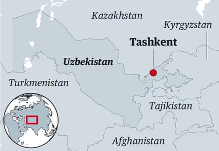 Tashkent uzbekistan map