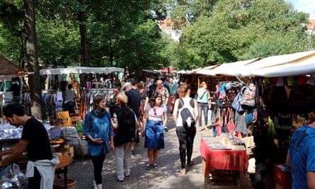 Part of the city’s way of life … Berlin’s Boxhagener Square flea market.