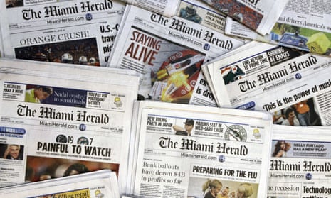 The Miami Herald, owned by McClatchy. Extreme downsizing has increasingly left cities, towns, and rural communities without local news.