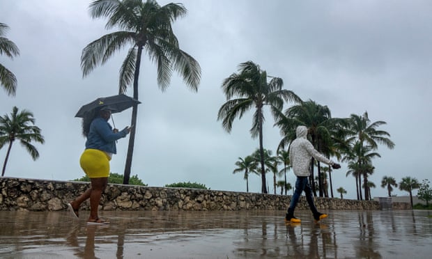 Tropical Storm Isaias approaches Miami Beach in Florida in early August. Meteorologists this month increased their predictions of an ‘extremely active’ season from a 60% chance to 85%.