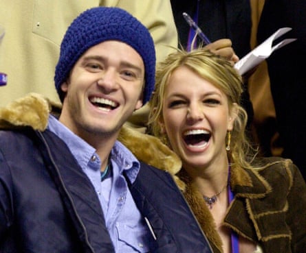 Britney Spears with Justin Timberlake in 2002.