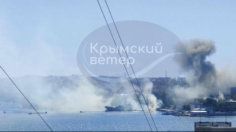 Ukraine strikes Russian Black Sea fleet HQ - video report