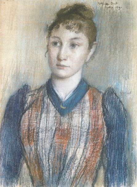 Portrait of Mlle. Gabrielle Diot by Edgar Degas.