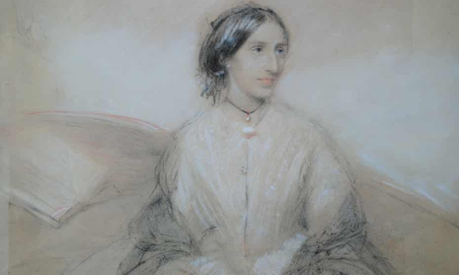 The pastel sketch is thought to show Mary Ann Evans aged 25.