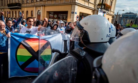 Clashes at a pride parade in Lublin, Poland