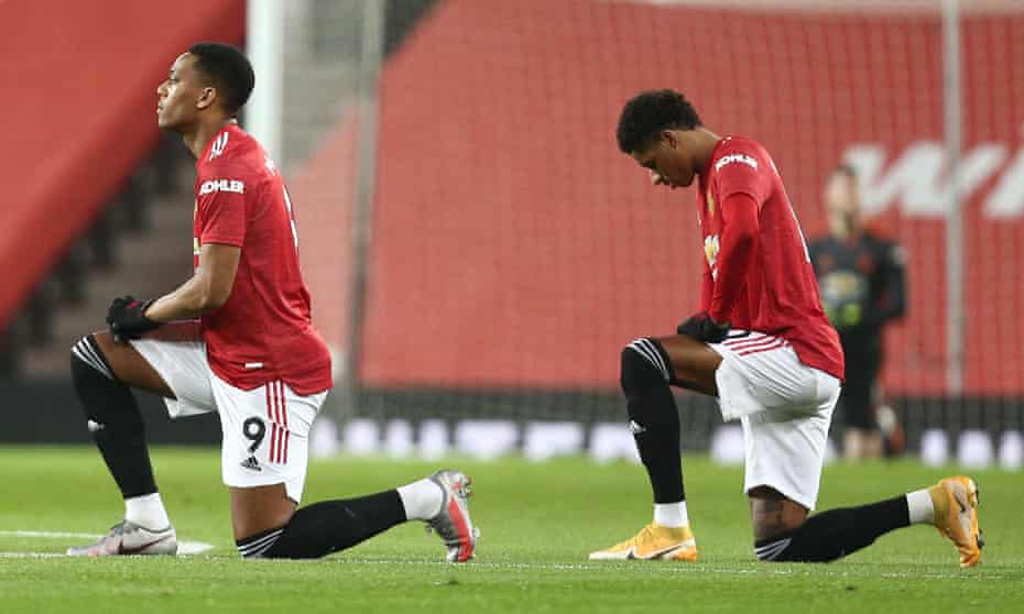 Manchester United’s Anthony Martial (left) and Marcus Rashford are among the players who have been sent racist messages.