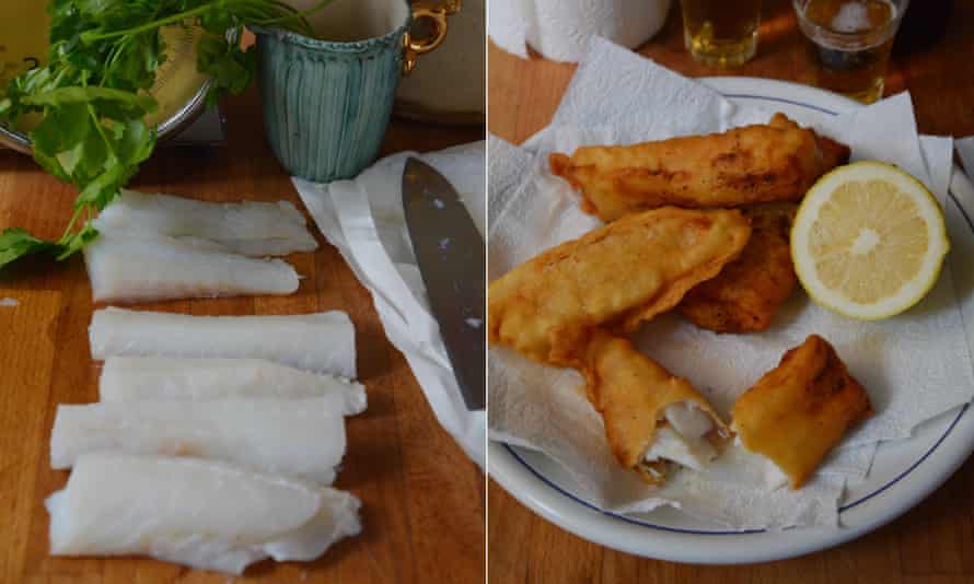 Rachel Roddy’s recipe for battered salt cod.