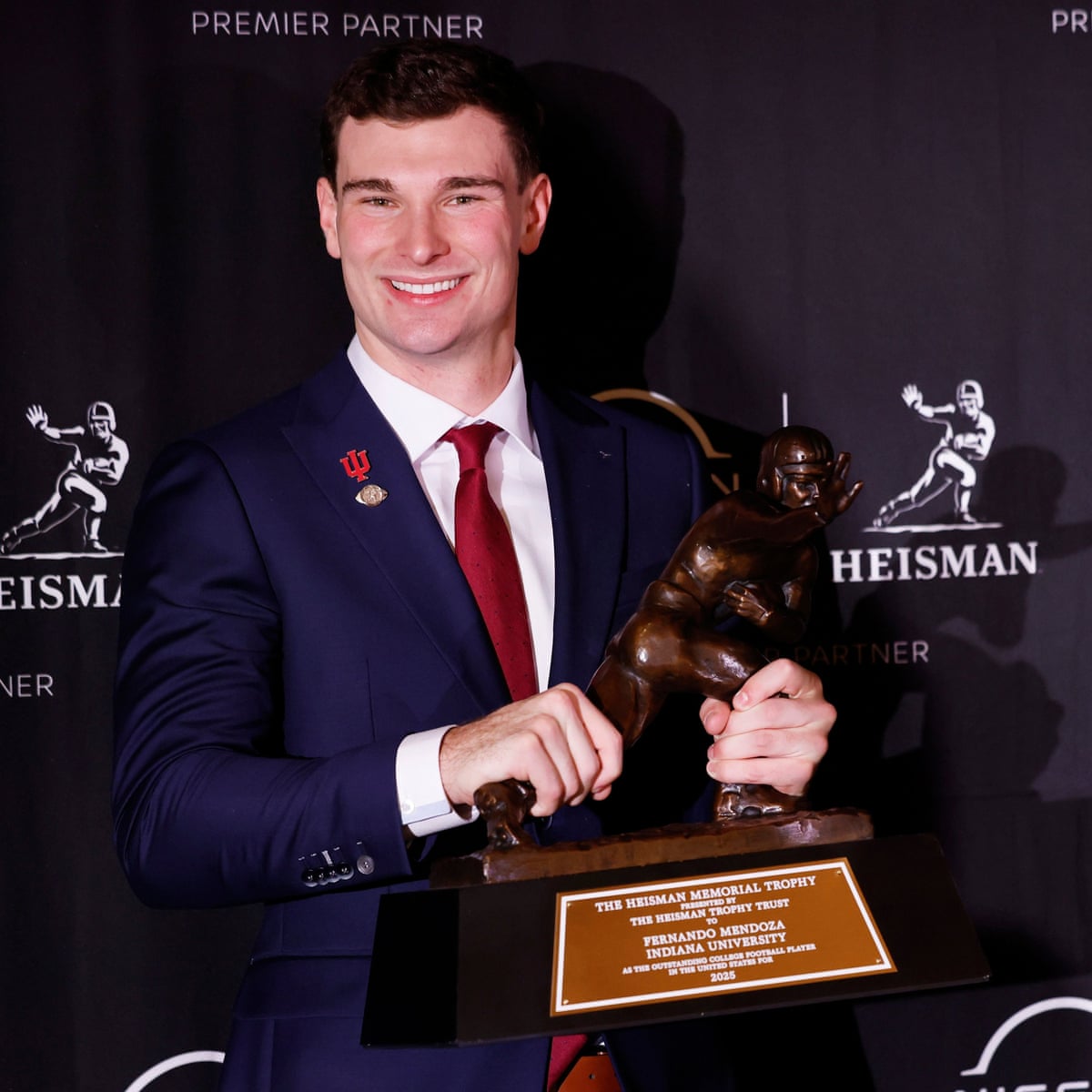 Indiana's Fernando Mendoza wins Heisman Trophy as college football's top player | College football | The Guardian