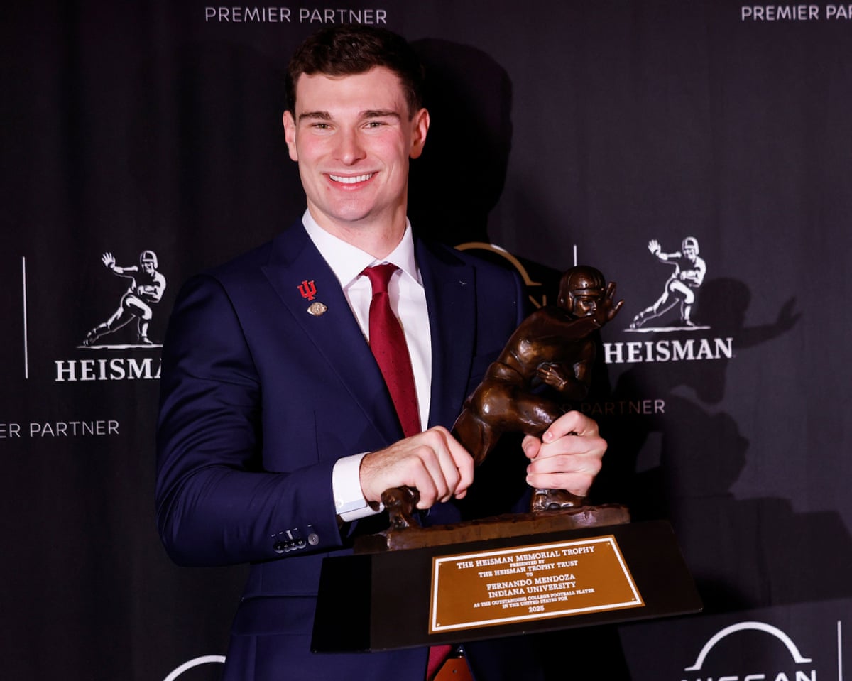 Indiana's Fernando Mendoza wins Heisman Trophy as college football's top player | College football | The Guardian