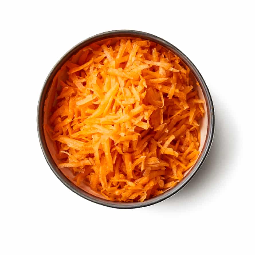 Grated carrots.