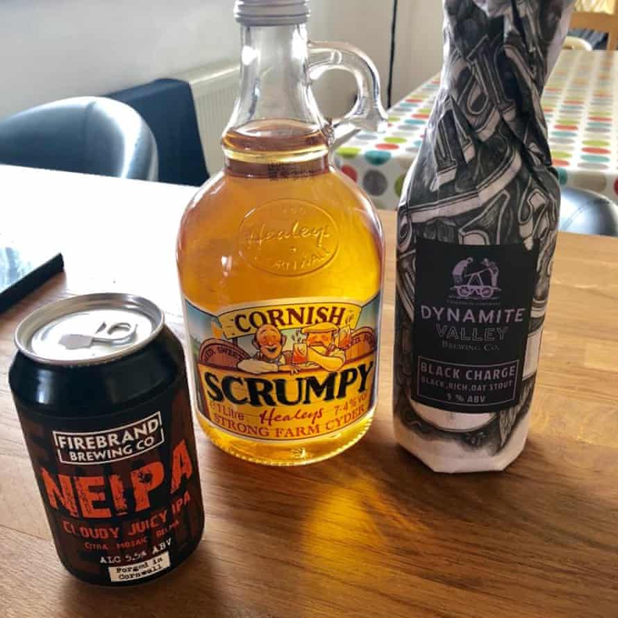 Easing myself into a Cornish break with a selection of local St Agnes drinks.
