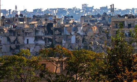 The Bustan al-Basha neighbourhood in Aleppo, Syria.