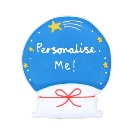 Biscuiteers Snow Globe Letterbox Biscuit