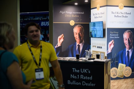 Nigel Farage on Direct Bullion promotional material