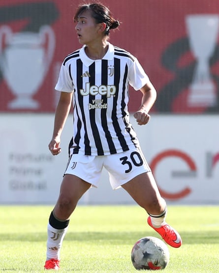 Manaka Hayashi of Juventus in action during the Women Serie A match against Milan.