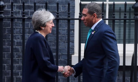 Prime Minister of Jamaica Andrew Holness meets Theresa May in London.