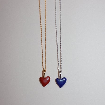 Lines and Current. ‘Andie’ Tiny Heart Charm Necklace