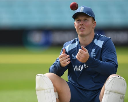 James Rew will be England’s third debutant at the Oval after Jamie Smith’s partner gave birth.