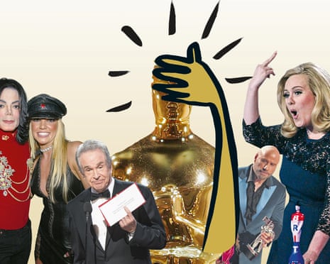 From left: Michael Jackson and Britney, Warren Beatty, John Travolta, and Adele