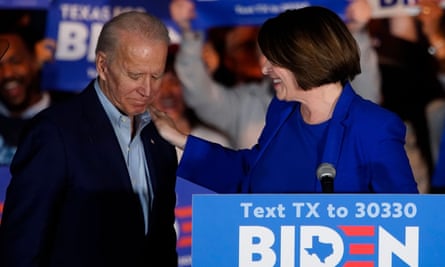 Biden Wins Backing Of Former Rivals Klobuchar And O Rourke At Dallas Rally Joe Biden The Guardian