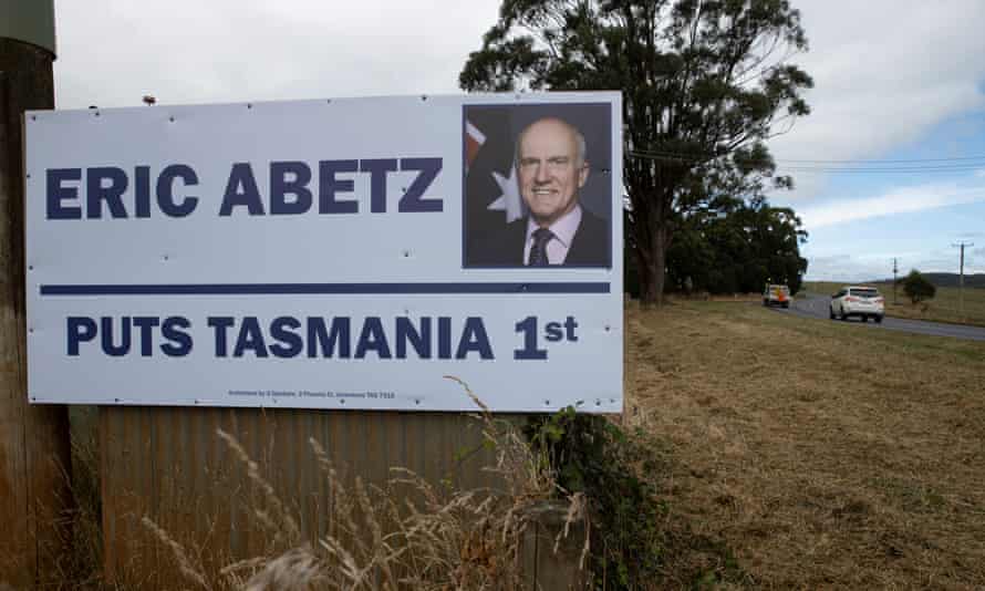 Eric Abetz roadside signs have appeared that do not contain any Liberal party branding and simply say ‘Eric Abetz puts Tasmania 1st’