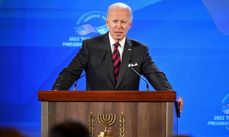 Joe Biden defends his imminent trip to Saudi Arabia while on tour of the Middle East